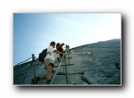 2002-XX Half Dome 05 Kristi, Henrich, Aslihan, coming down